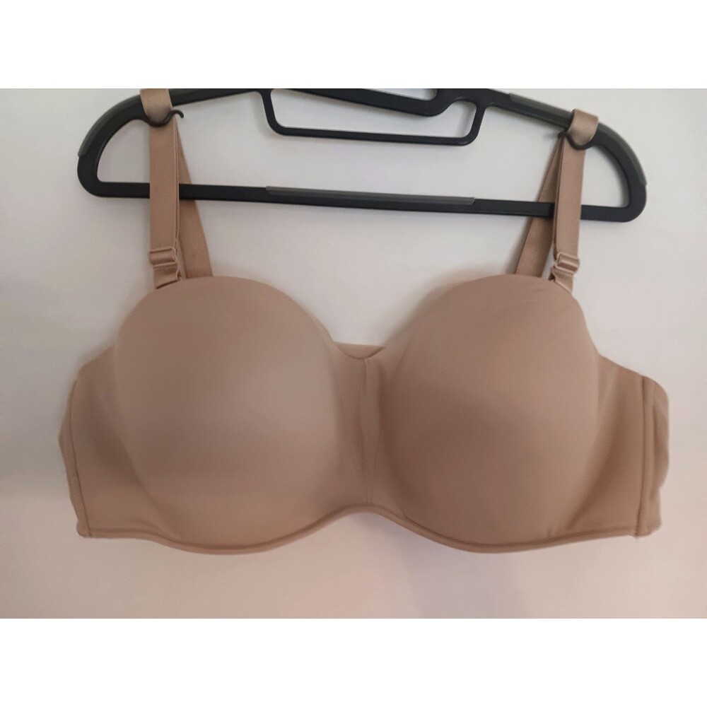 Soma Stunning Starlet Strapless Bra 44C Light Push Up Lined Underwire Beige